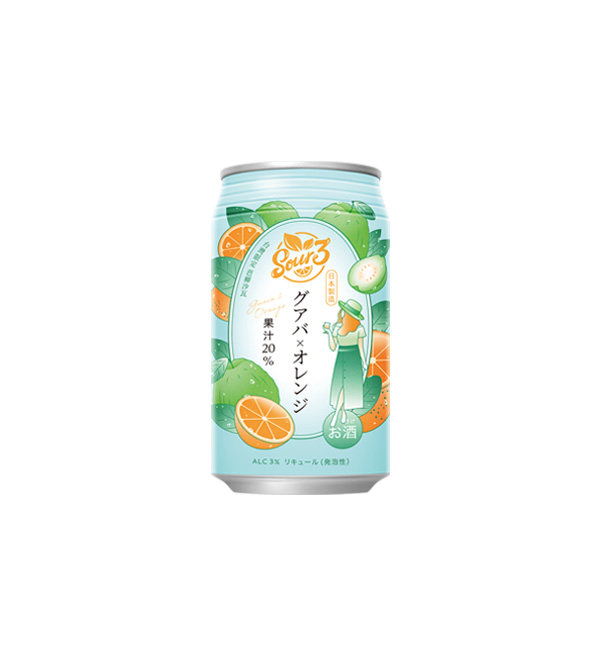 SOUR3沙瓦 芭樂柳橙風味 350ml（24入）